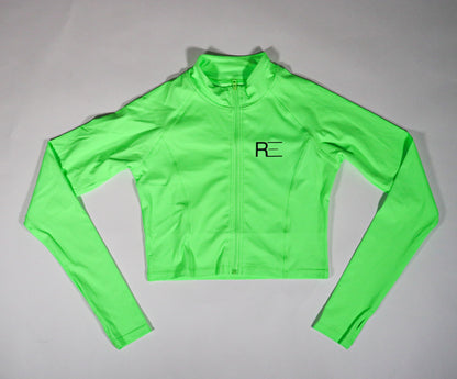Ribbed cropped jacket (petite)