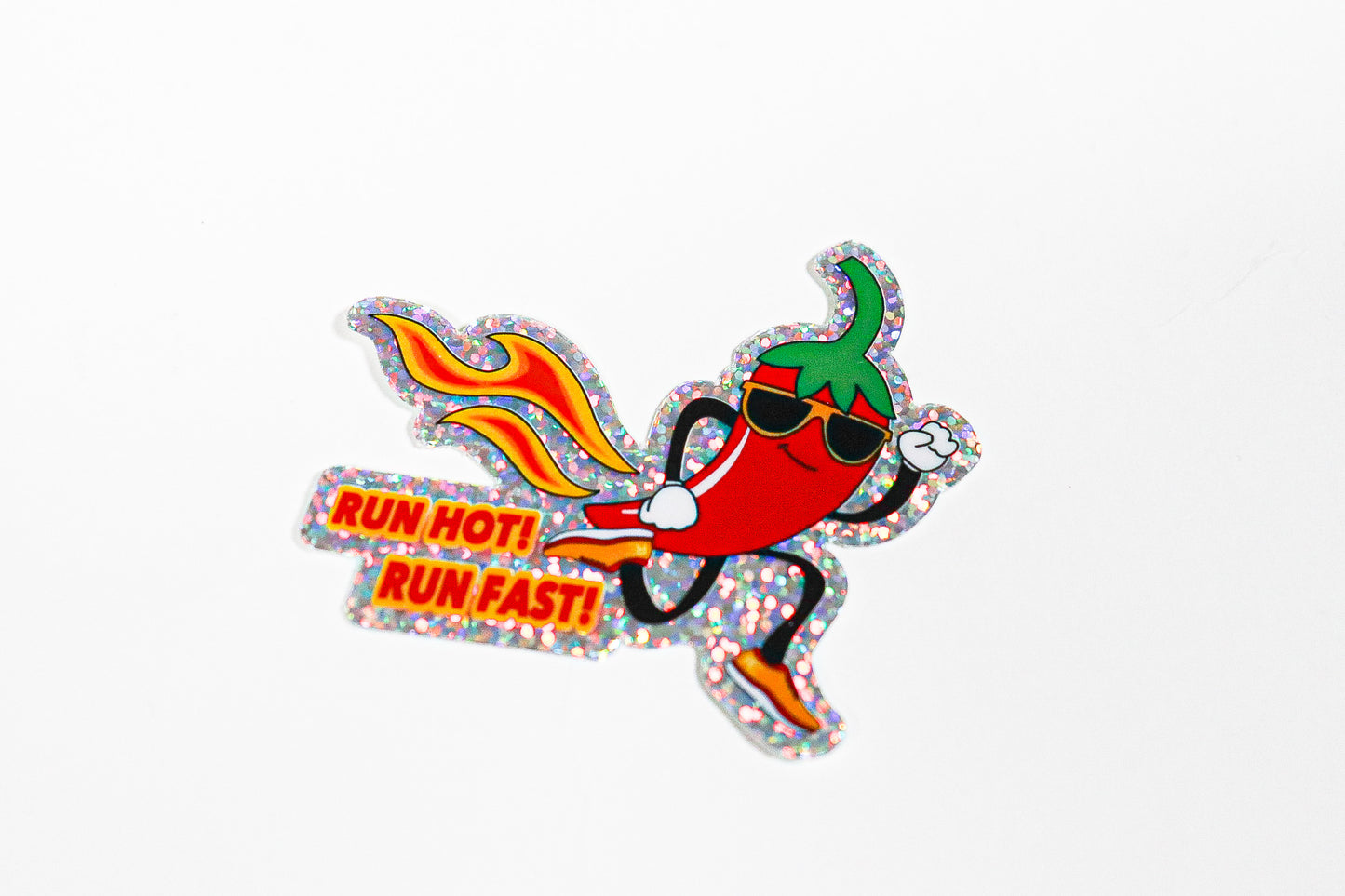 Run Hot Run Fast Sticker
